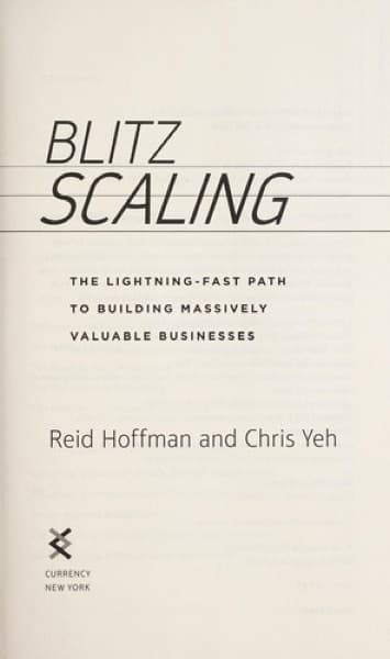 Blitzscaling — cover