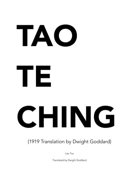 Tao Te Ching — cover